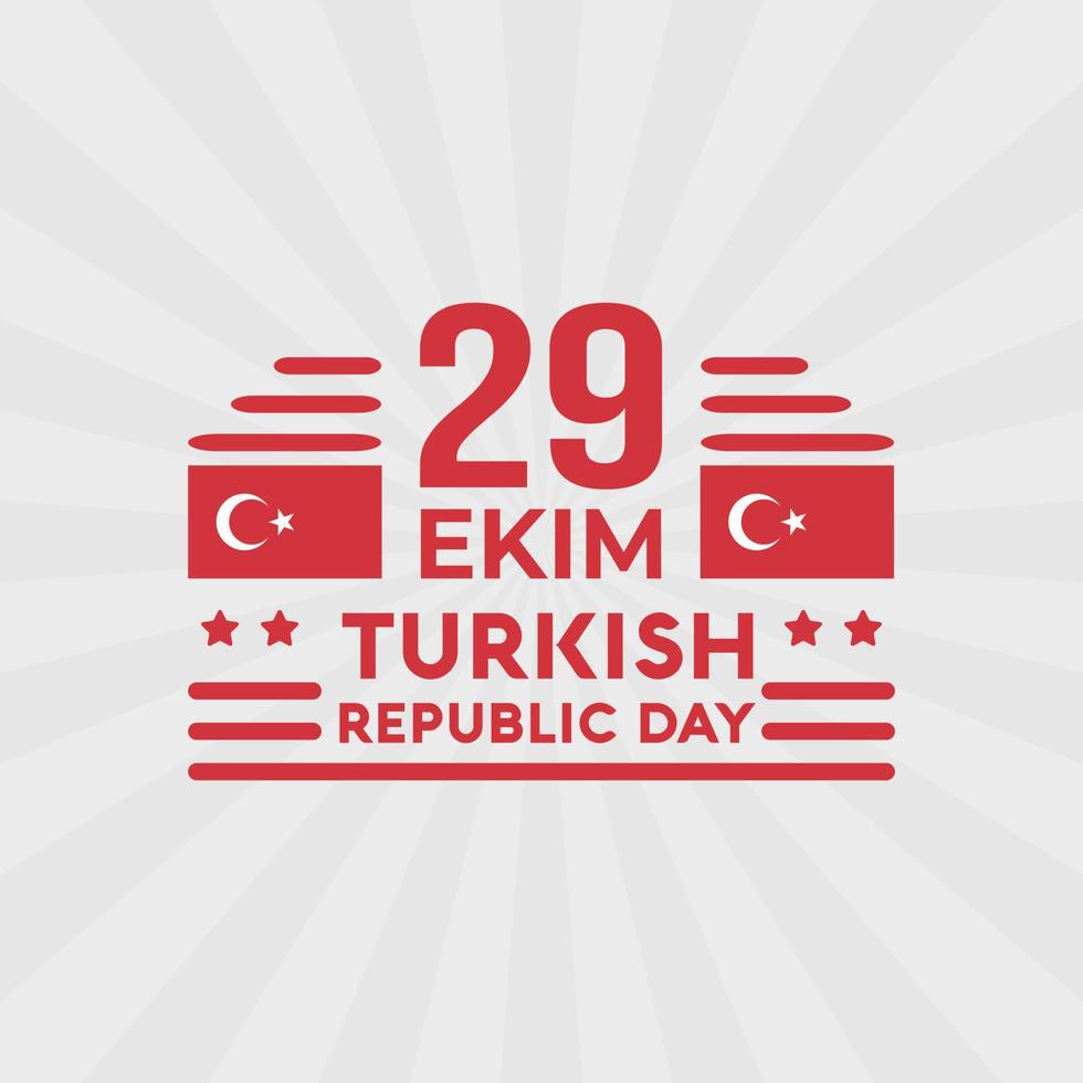 29. oktober türkei tag 29 ekim tag der türkischen republik vektor