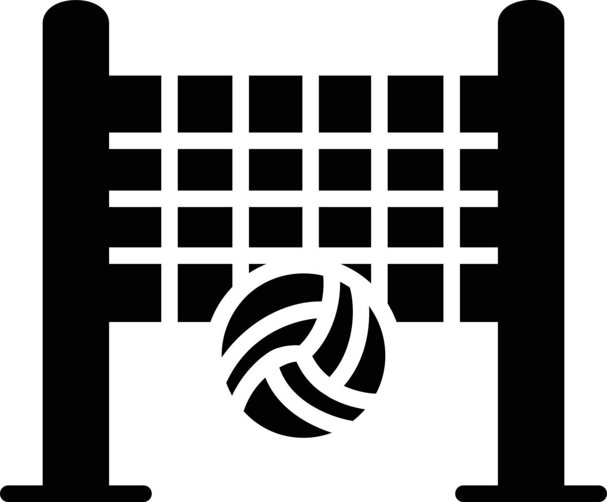 Glyphen-Symbol für Beachvolleyball vektor