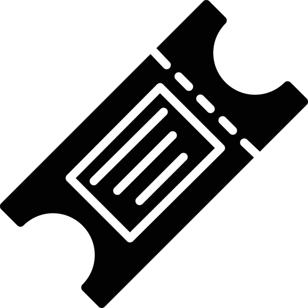 Ticket-Glyphe-Symbol vektor