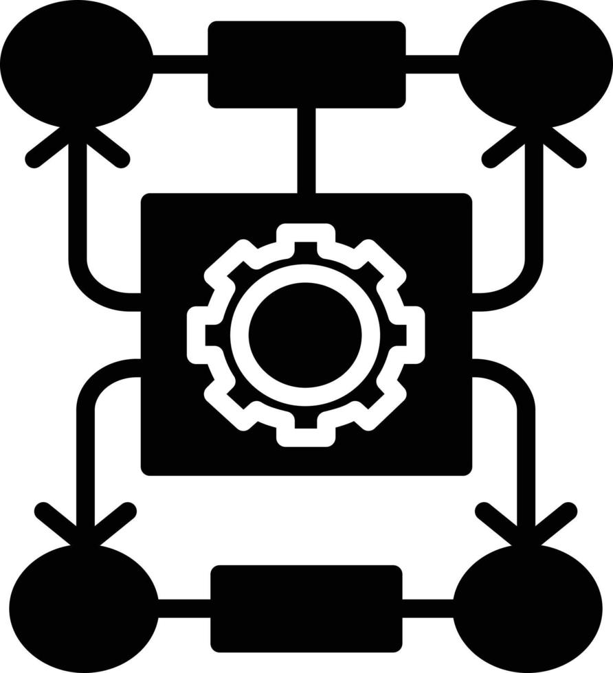 Algorithmus-Glyphen-Symbol vektor