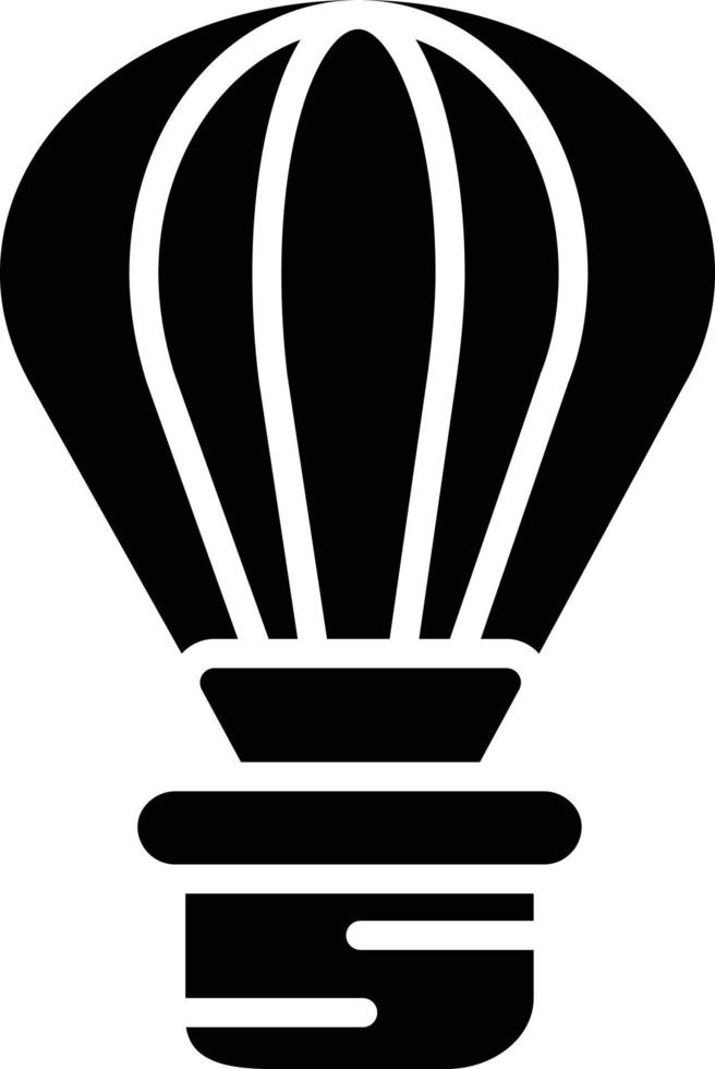 Heißluftballon-Glyphe-Symbol vektor