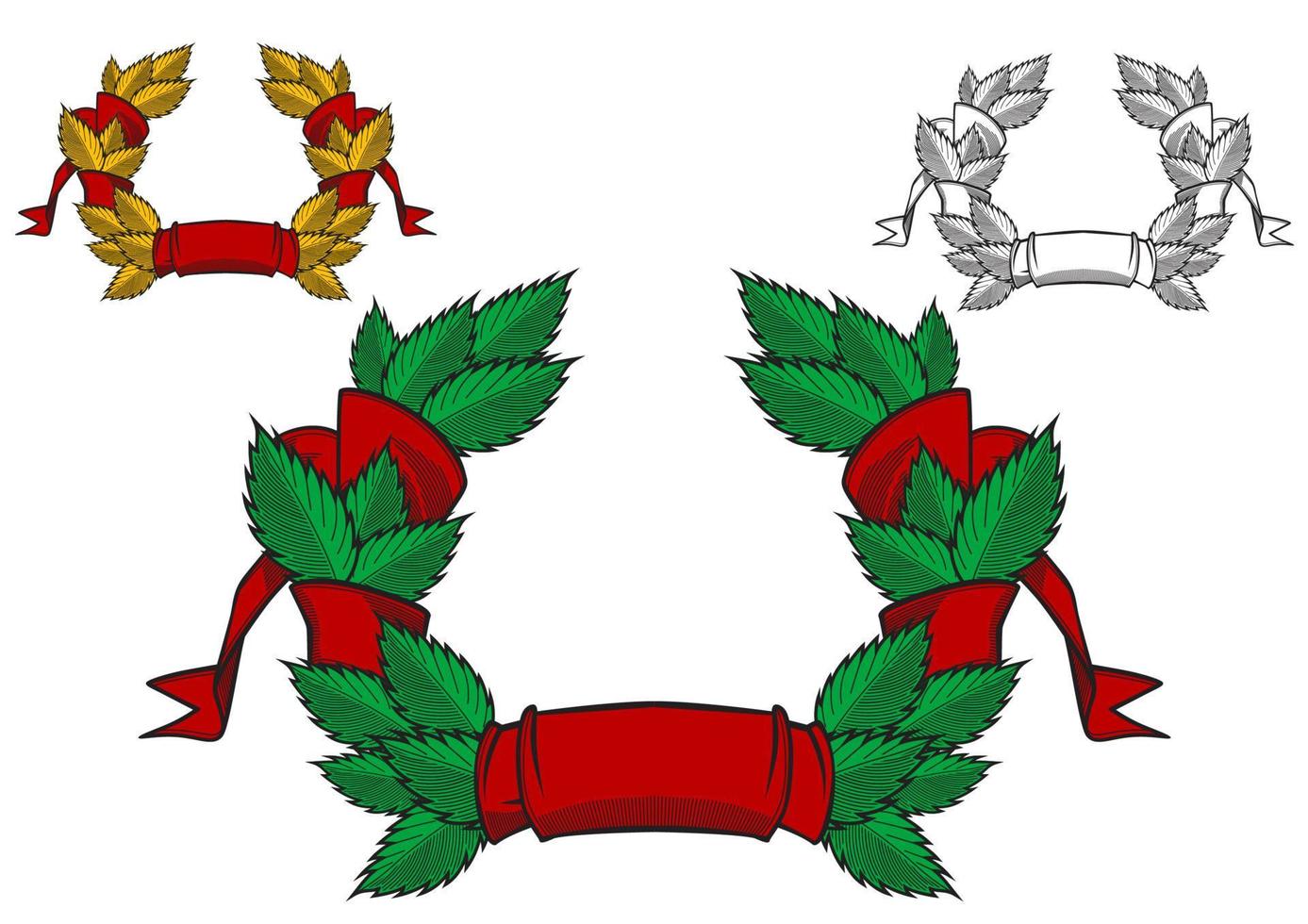 Wappen mit Bändern vektor