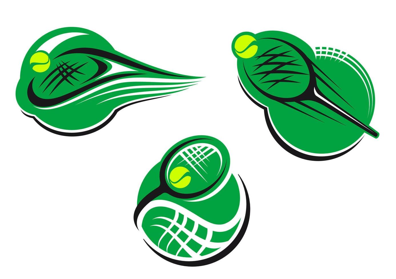 tennissportikonen und symbole vektor