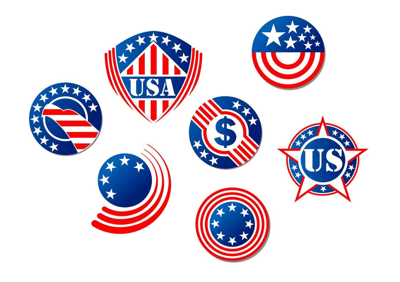 USA och amerikan symboler vektor