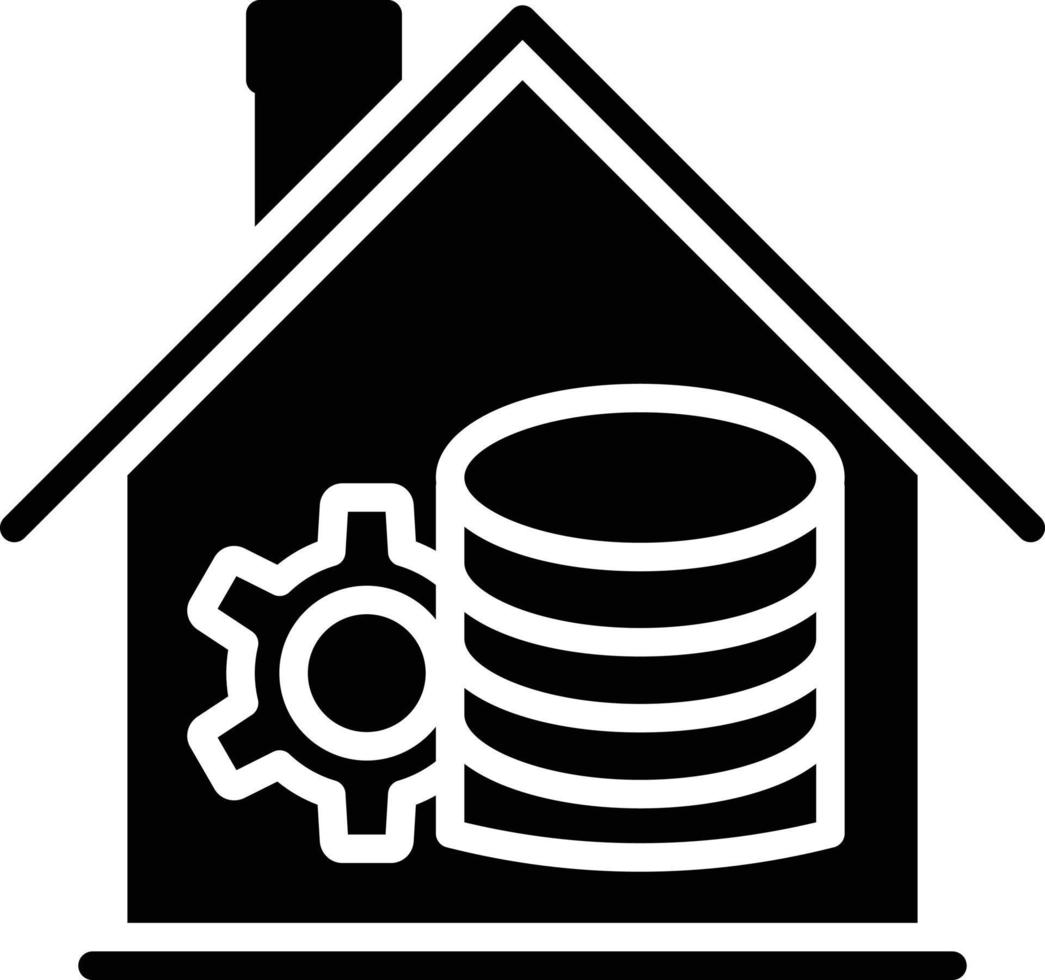 Data-Warehouse-Glyphe-Symbol vektor
