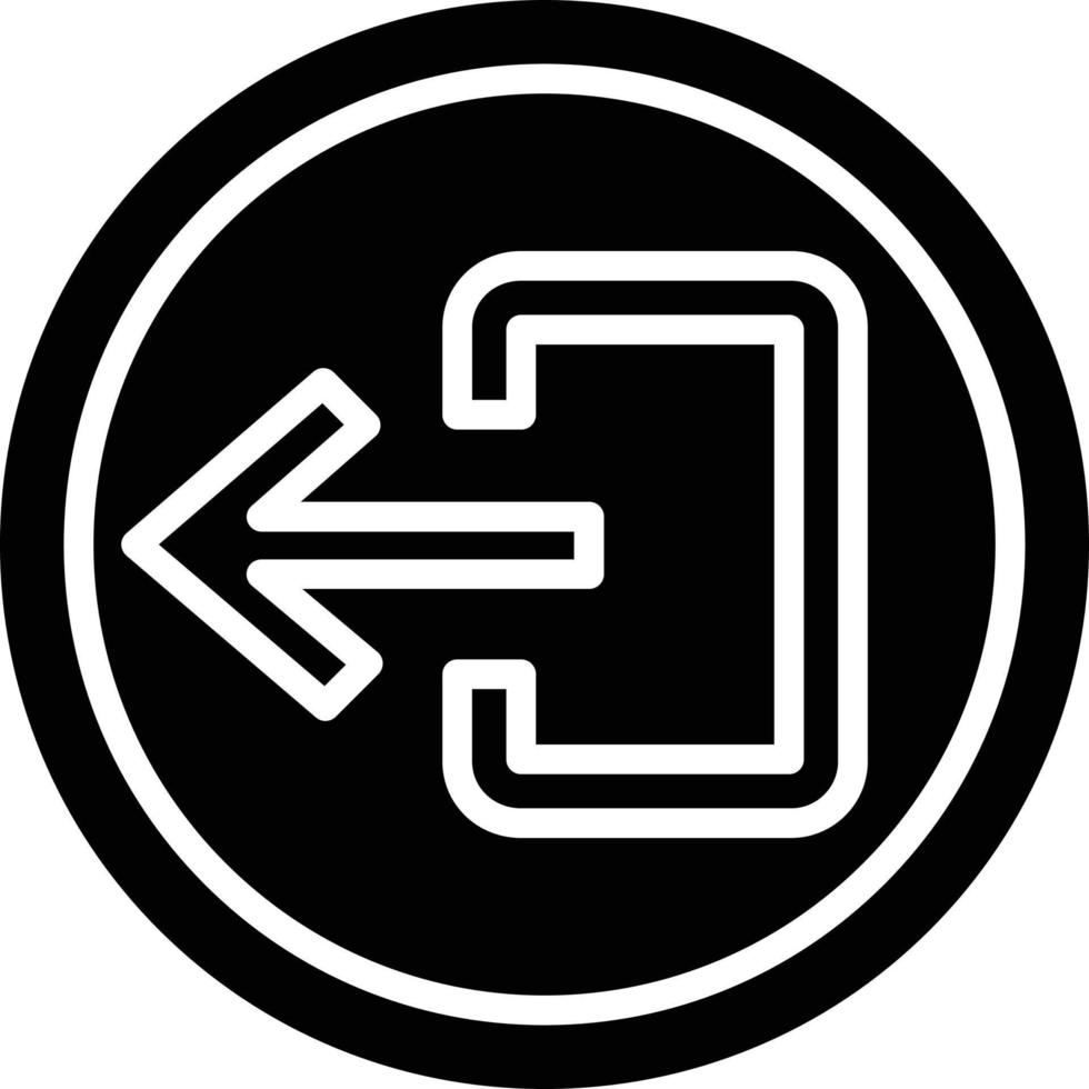 Logout-Pfeil-Glyphe-Symbol vektor