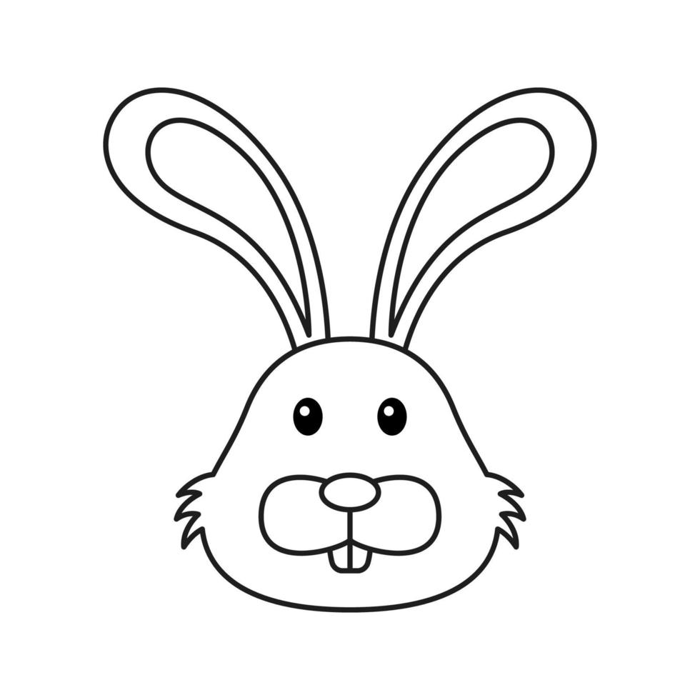 Kaninchen isoliert auf weißem Hintergrund. Vektor-Illustration vektor