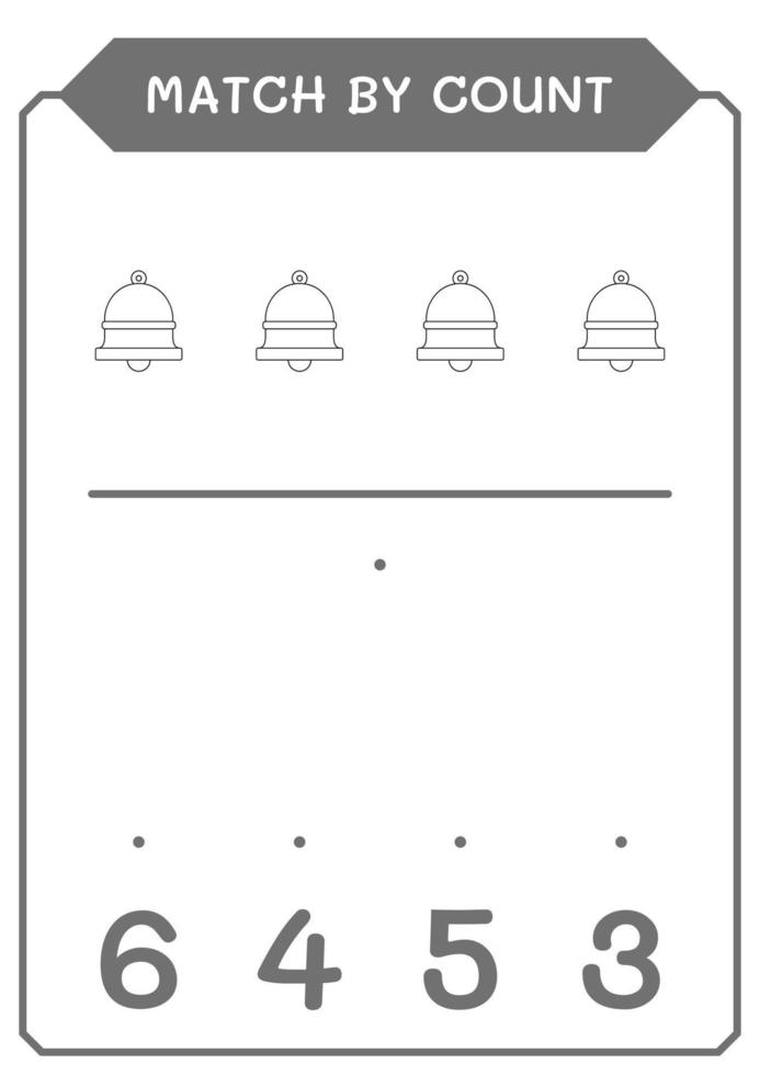 match efter räkning, spel för barn. vektor illustration, utskrivbart kalkylblad