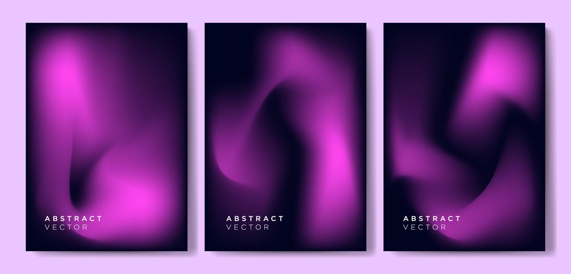minimalistischer violetter Verlaufsabdeckungs-Hintergrundvektorsatz mit moderner flüssiger Farbe. modernes Tapetendesign für Präsentation, Poster, Cover, Website und Banner vektor