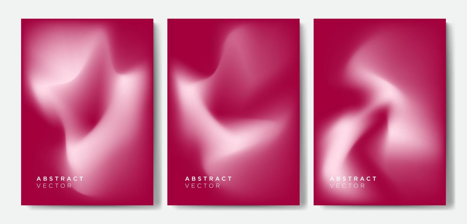 minimalistischer roter Verlaufsabdeckungs-Hintergrundvektorsatz mit moderner flüssiger Farbe. modernes Tapetendesign für Präsentation, Poster, Cover, Website und Banner vektor