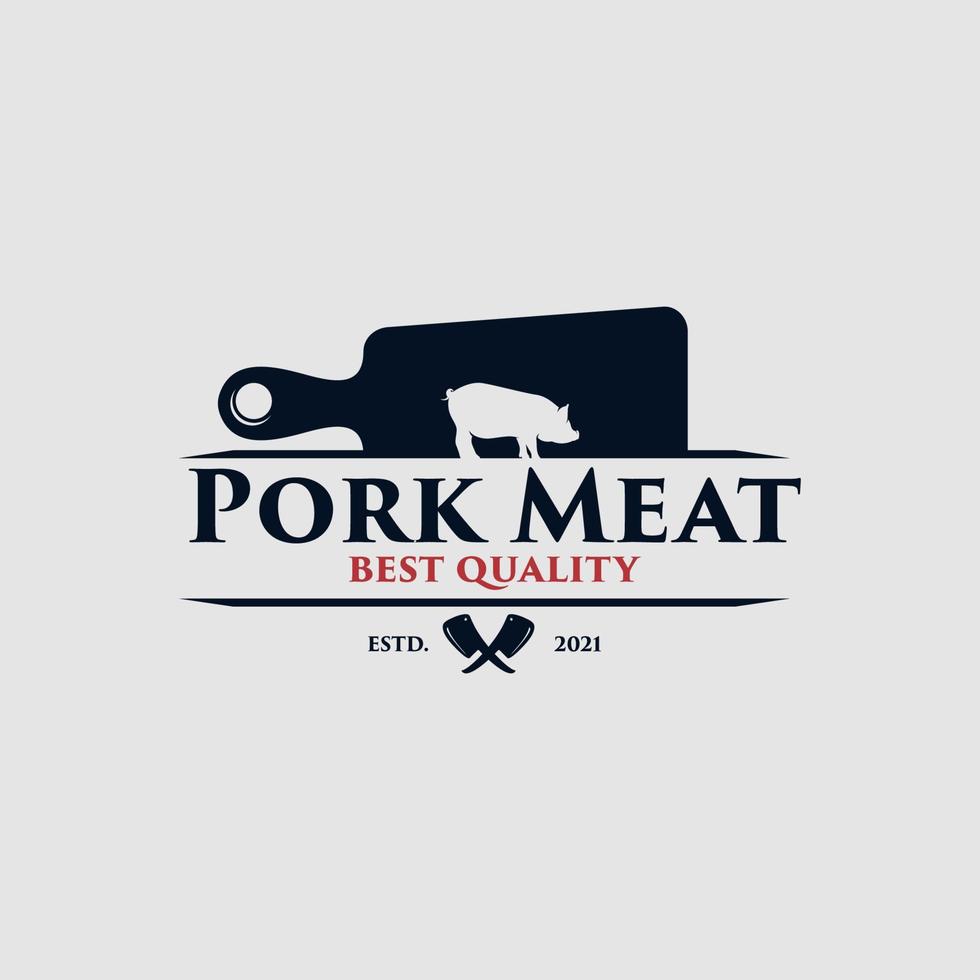 Logo-Design von Schweinefleisch in bester Qualität vektor