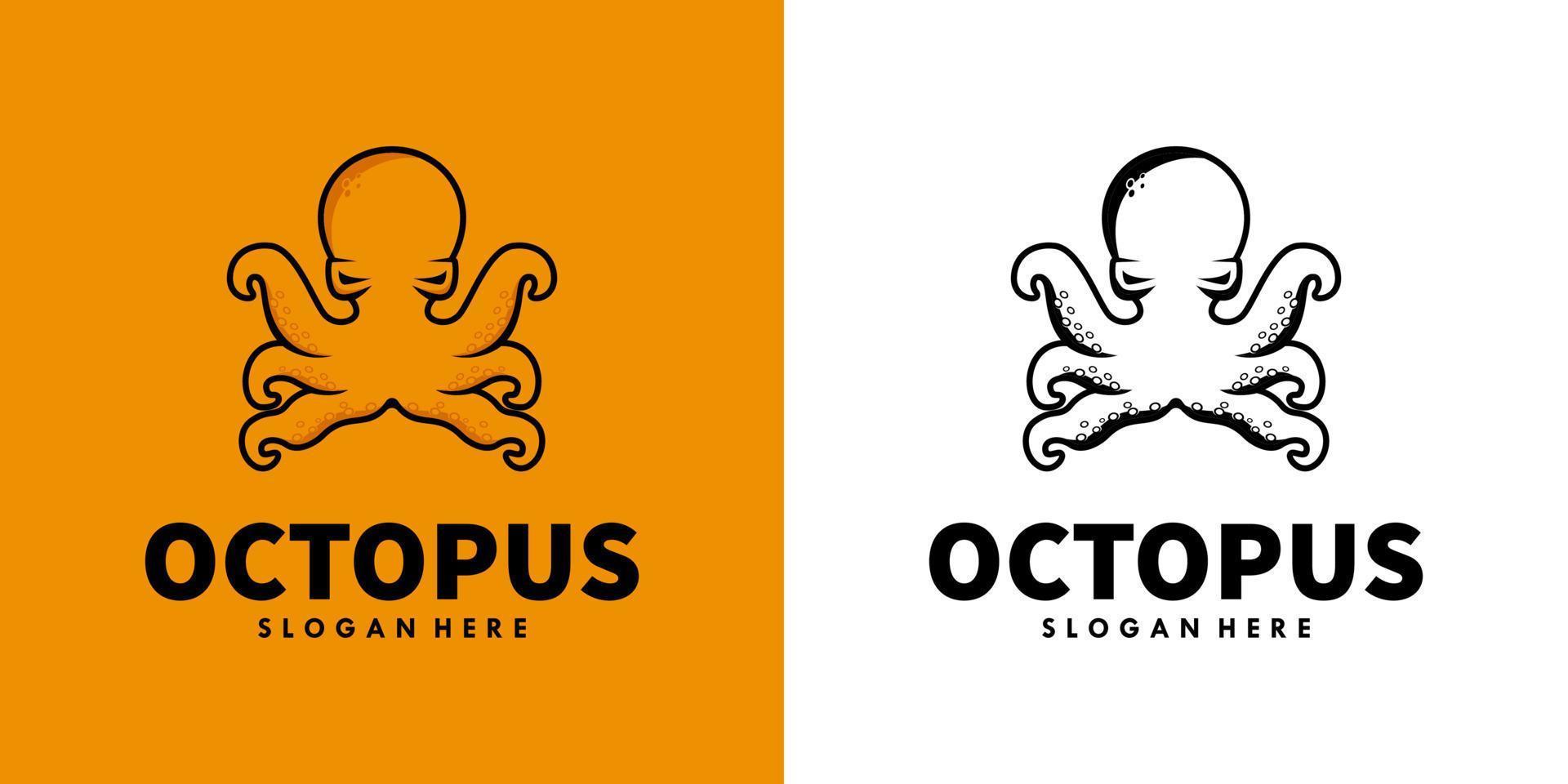 Oktopus-Logo-Design-Vorlage Premium-Vektor vektor