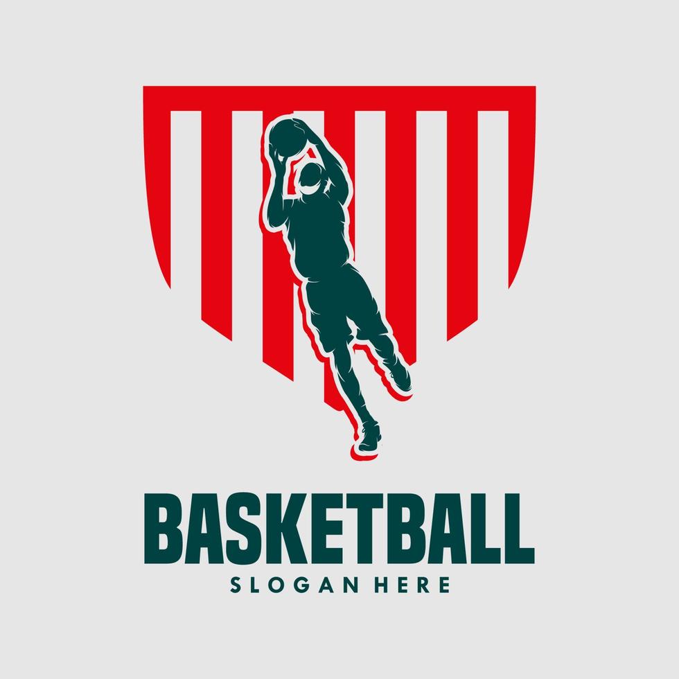 Basketball-Vektor-Illustration-Design-Vorlage vektor