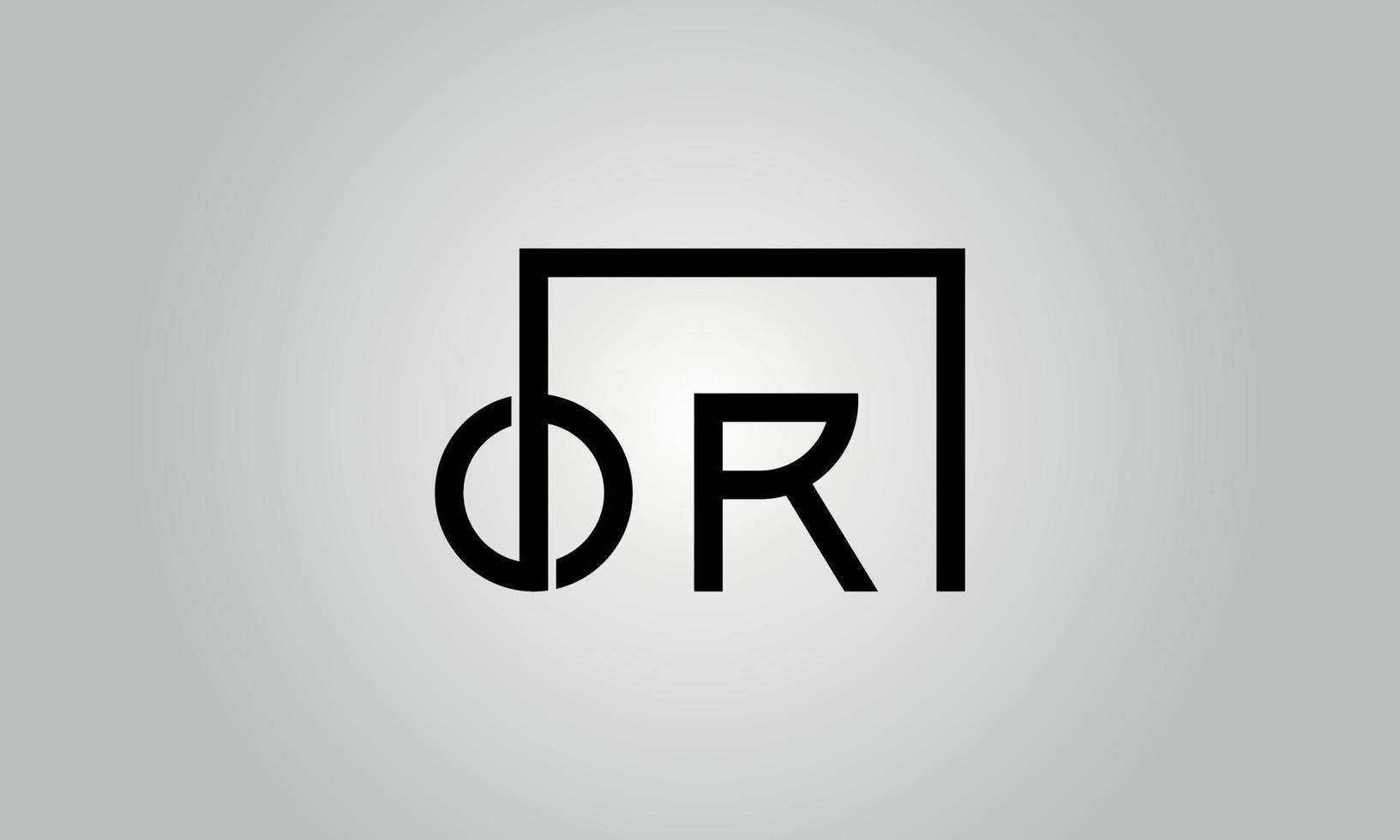 Brief- oder Logodesign. oder Logo mit quadratischer Form in schwarzen Farben Vektor kostenlose Vektorvorlage.