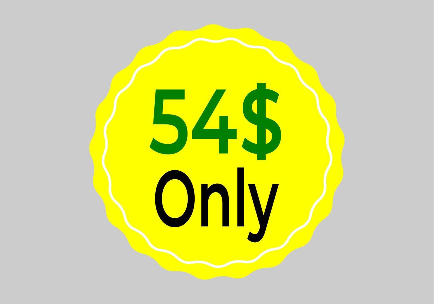 dollar endast kupong tecken eller märka eller rabatt voucher pengar sparande märka, stämpel vektor illustration med fantastisk font på gul bakgrund