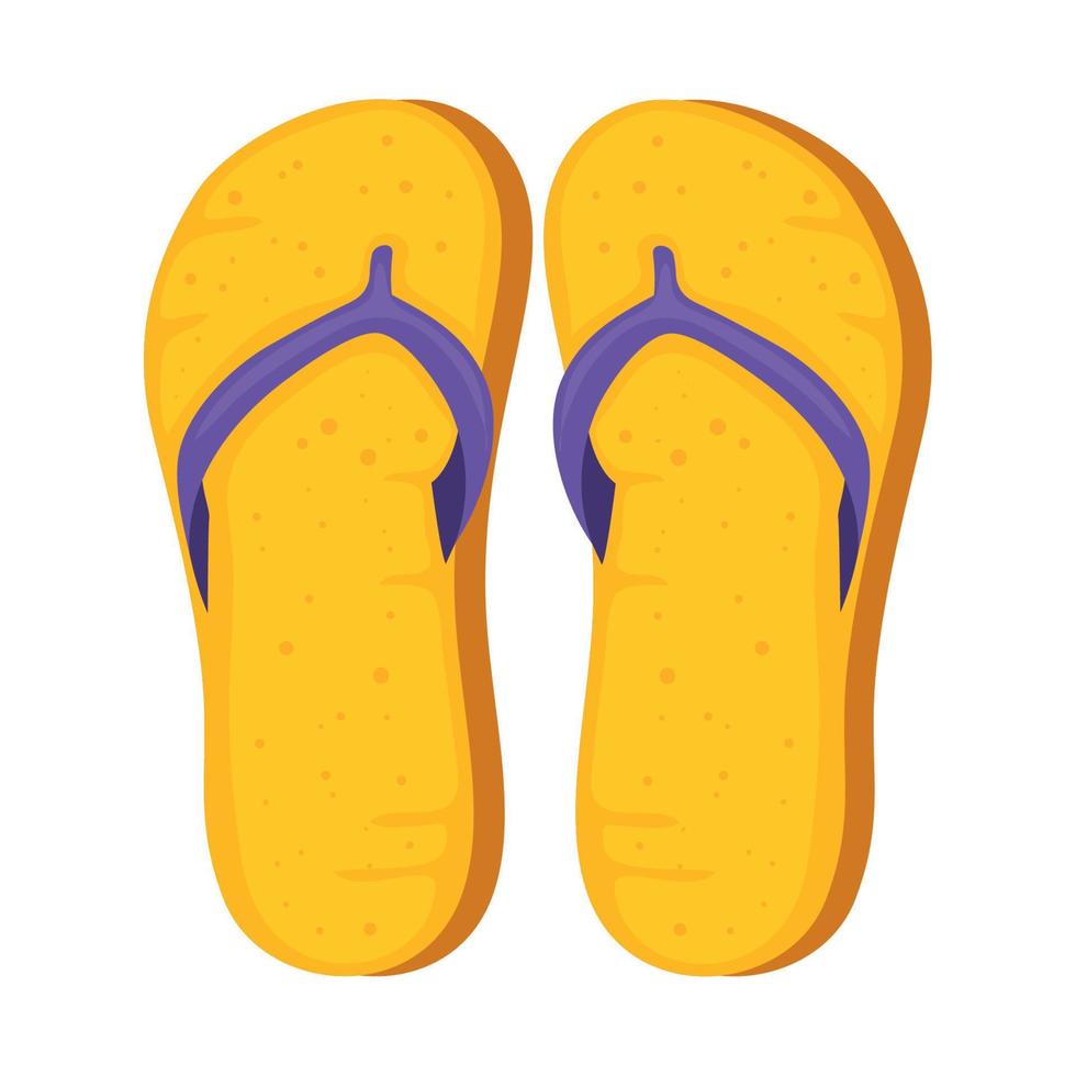 gelbe Flip-Flops vektor