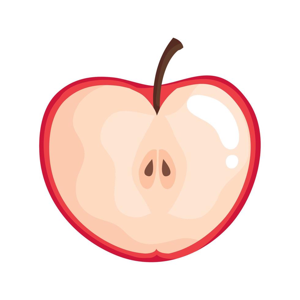 hälften äpple färsk frukt vektor