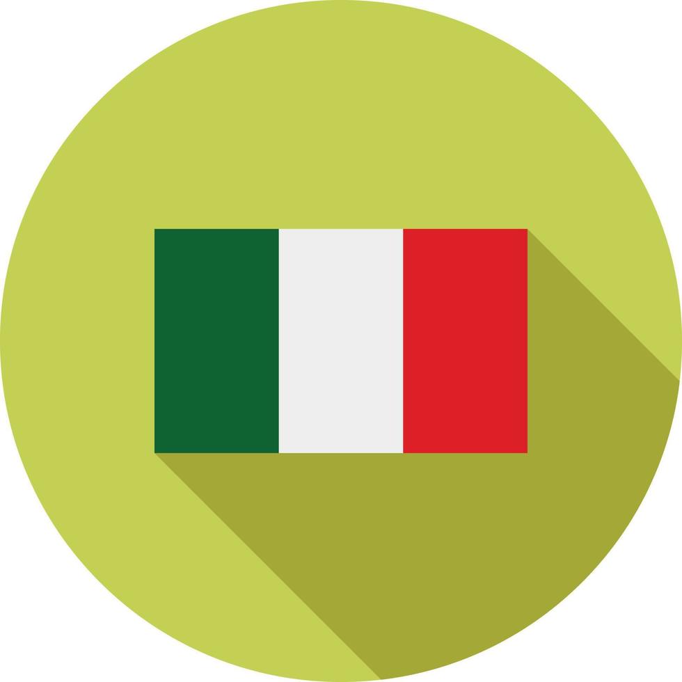 Italien platt lång skugga ikon vektor