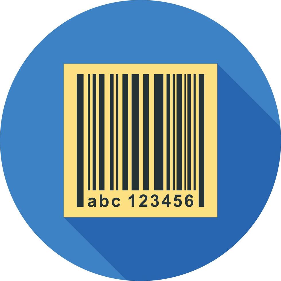 Barcode-Symbol mit langem Schatten vektor