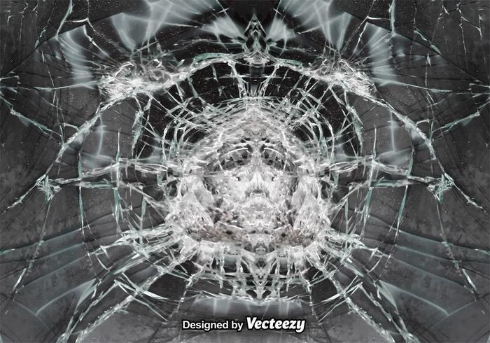 Vector Cracked Glass Realistische Hintergrund