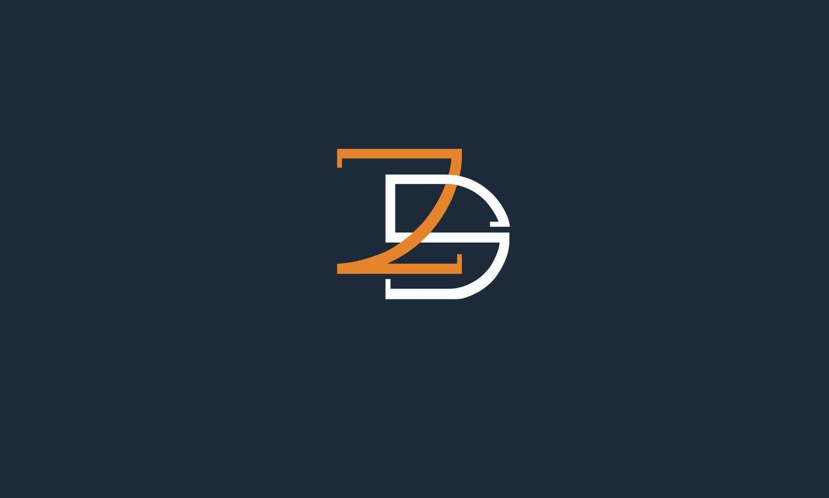 Druckmonogramm-Logo sz, zs, s und z vektor