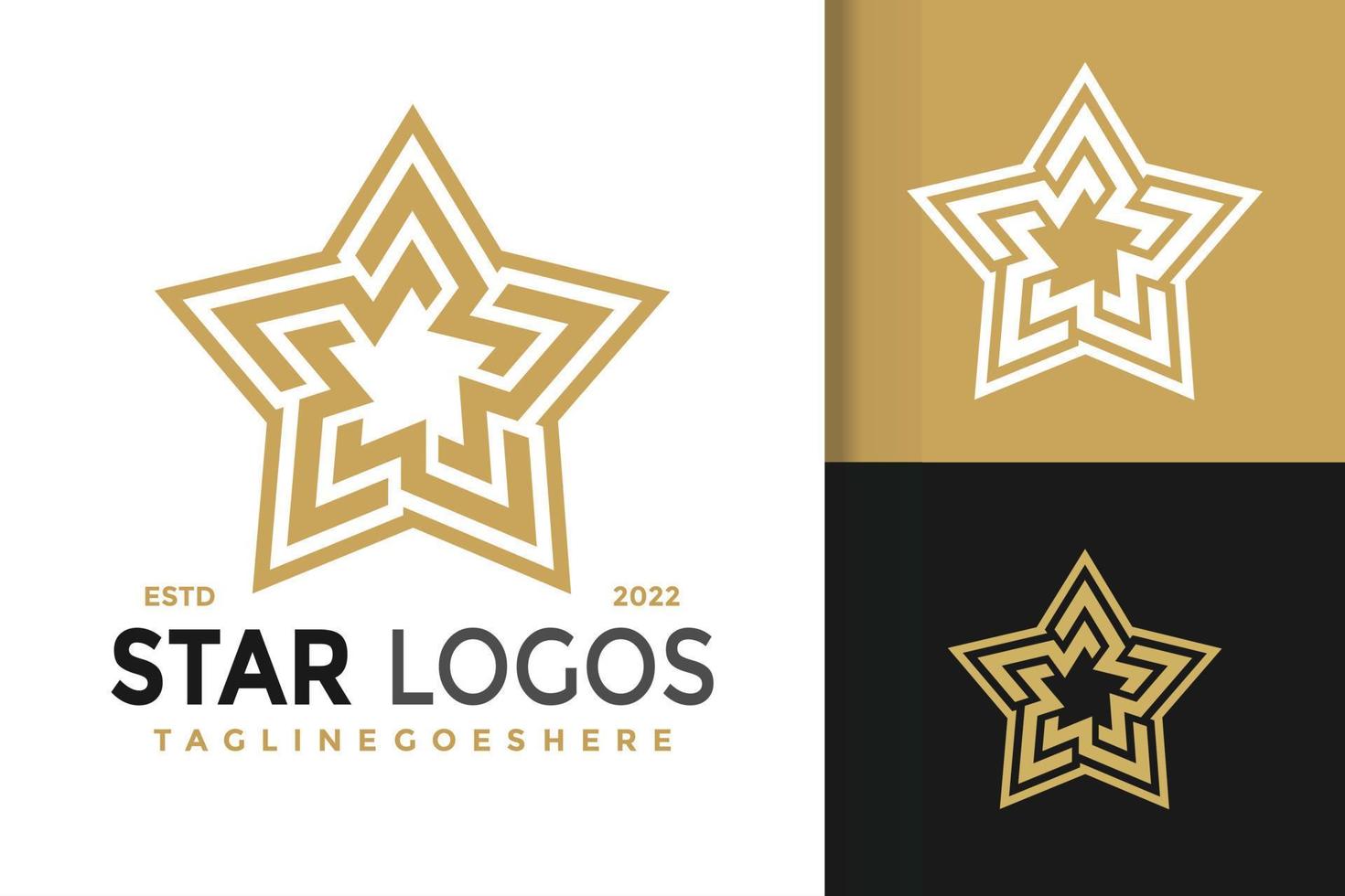 abstrakt stjärna prydnad logotyp design, varumärke identitet logotyper vektor, modern logotyp, logotyp mönster vektor illustration mall