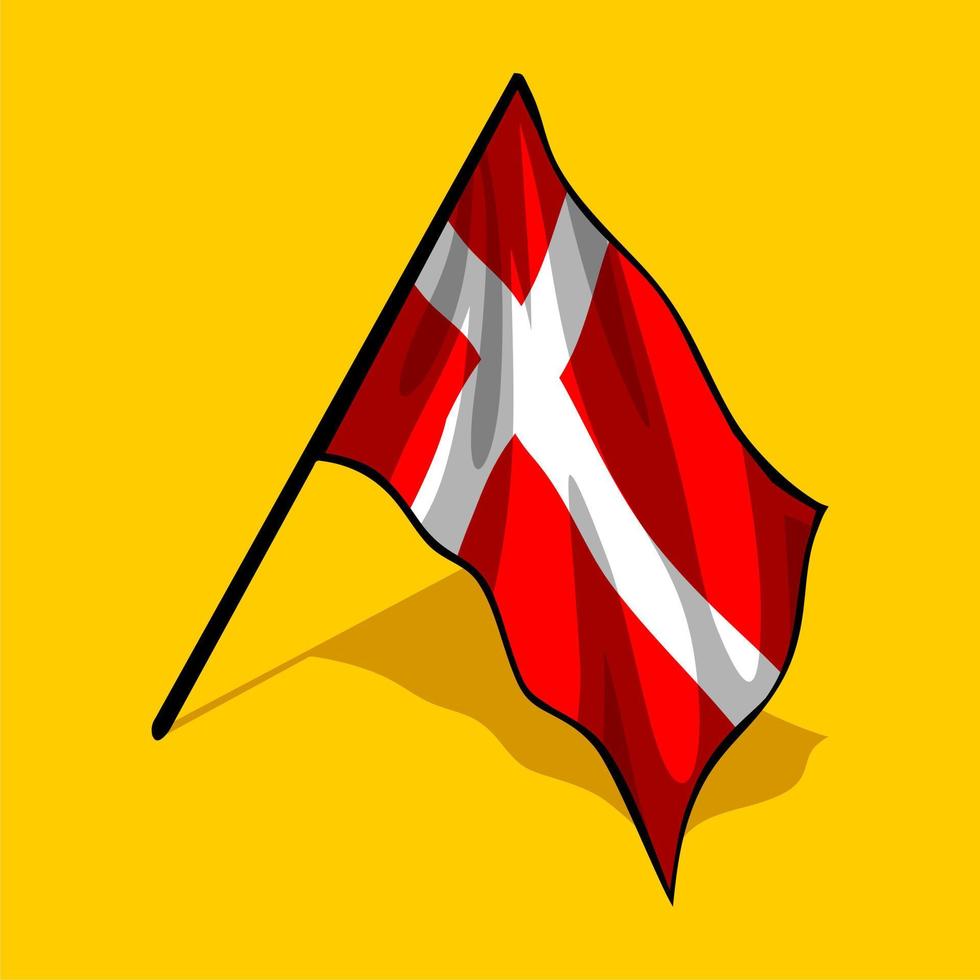 flagga av Danmark vektor