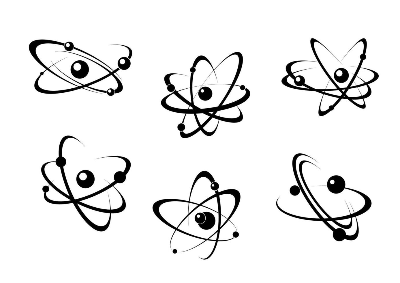 Atomsymbole für Wissenschaft und Biologie vektor