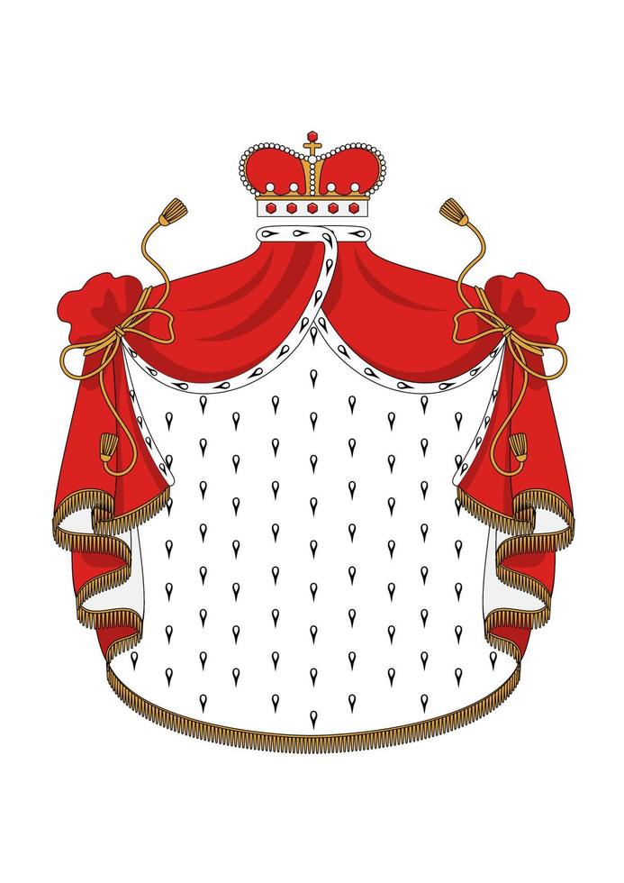 heraldischer Königsmantel vektor