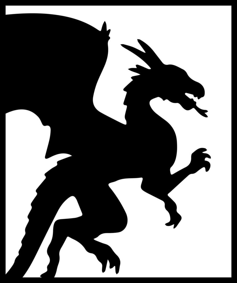 Drachenvektor, Drachenschnittdatei, Silhouette, Drachenkopf, Tier, Drachensilhouette, Zuhause, druckbar vektor