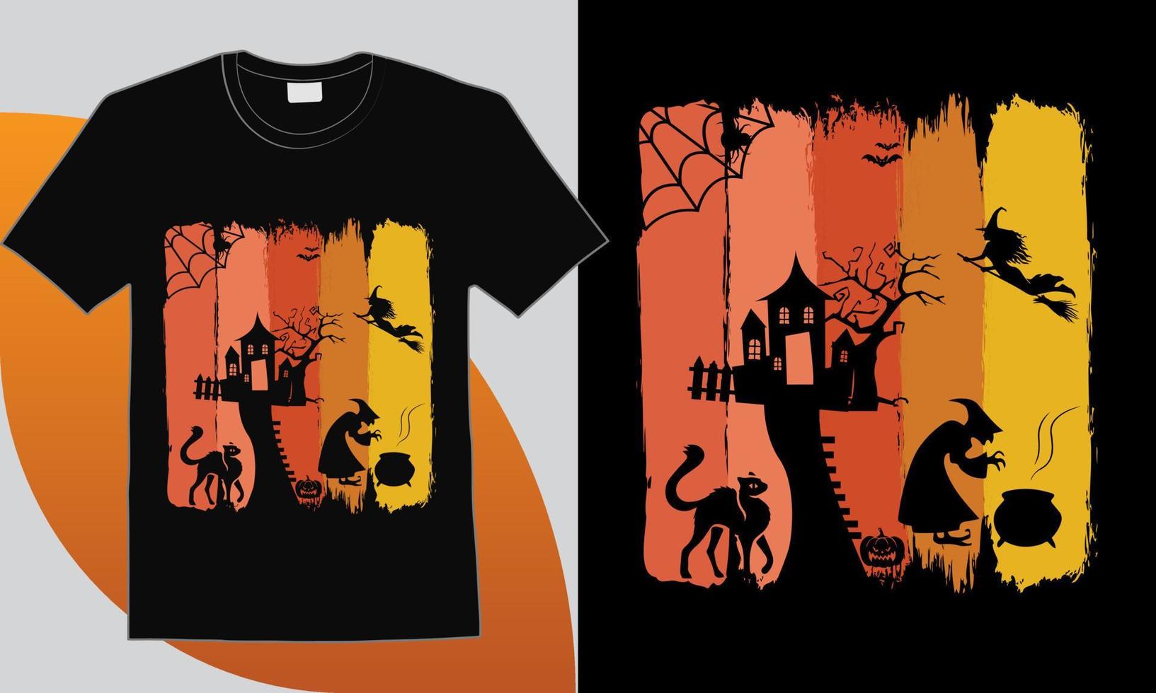 Halloween-Bündel, geschnittenes Bündel Halloween-Vektor-T-Shirt-Design vektor