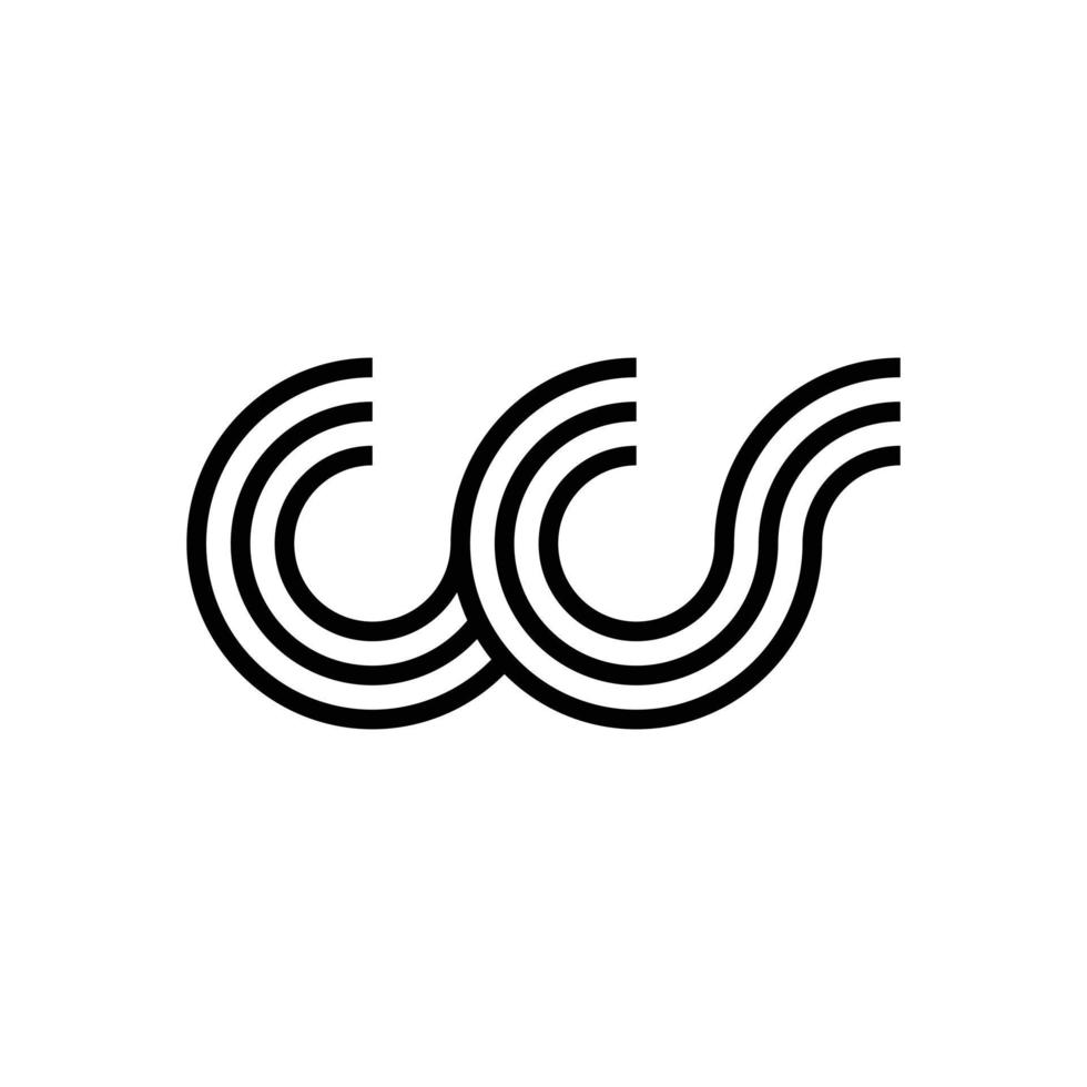 modernes monogramm-logo-design mit buchstabe w vektor