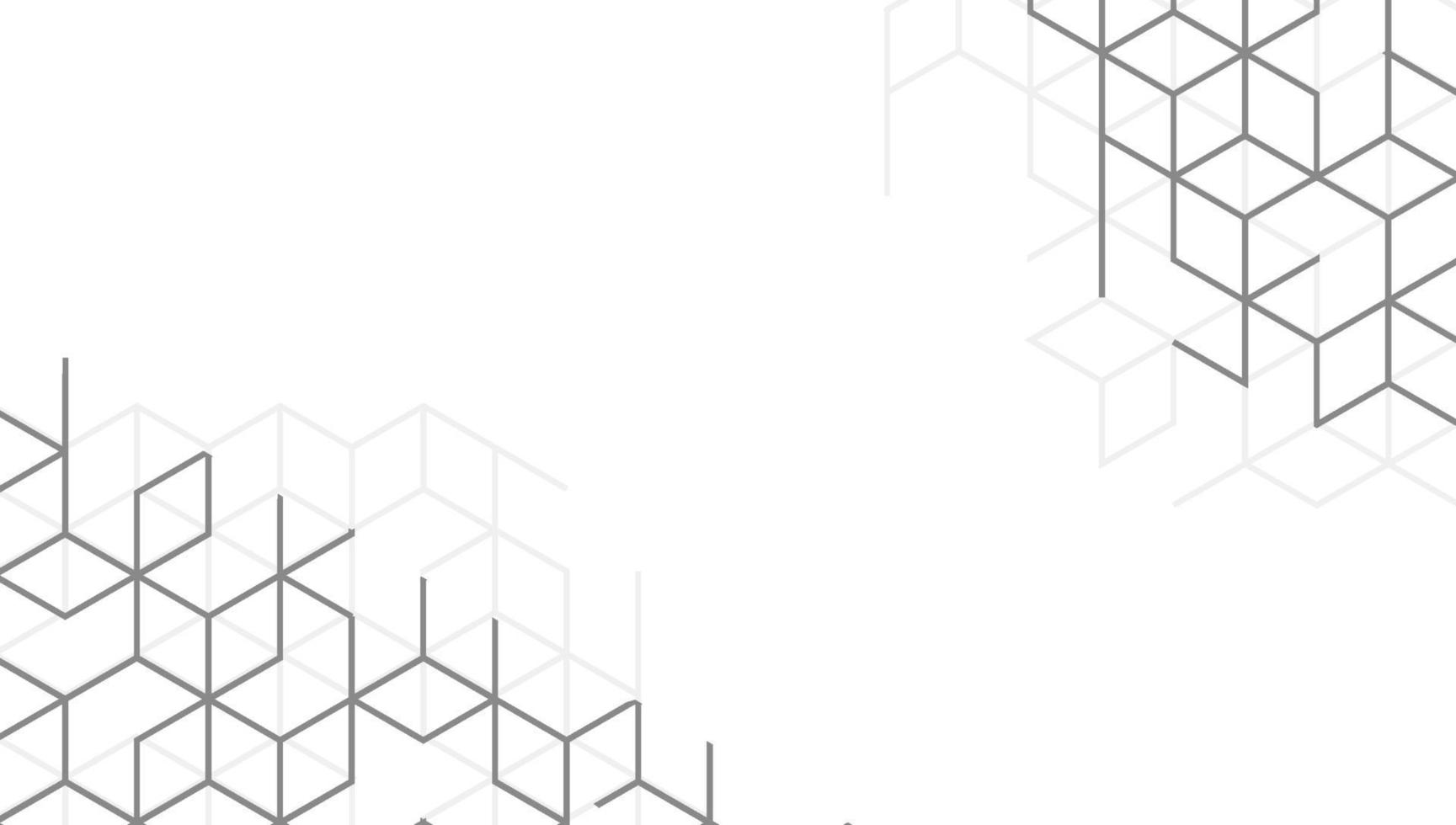 abstrakter geometrischer weißer und grauer Farbhintergrund, Vektorillustration. Banner mit sechseckigen geometrischen Formen für Hintergrundtapeten. vektor