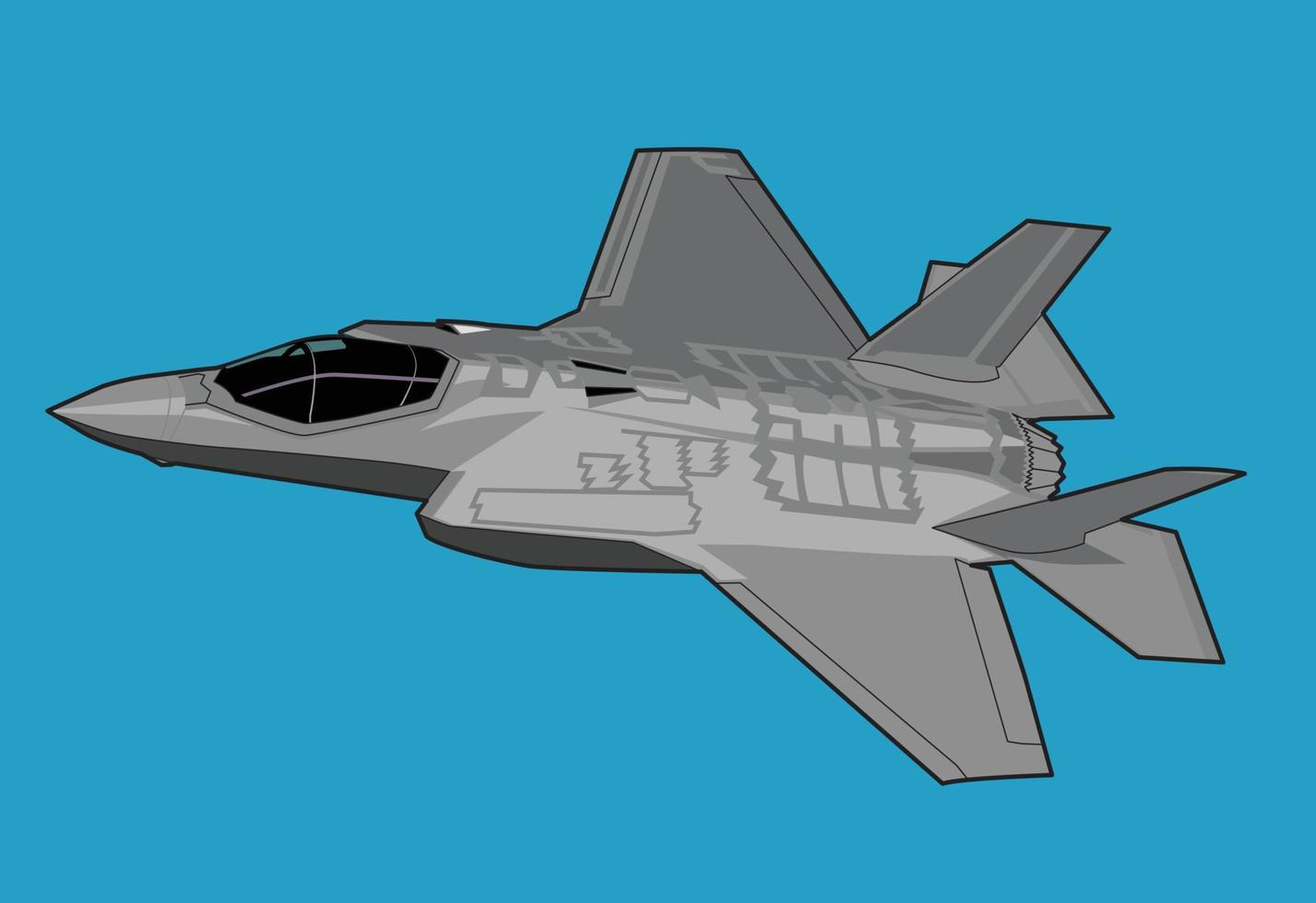 f35 smygande jet kämpe illustration vektor design