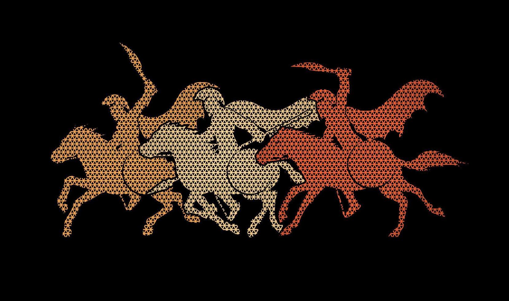 abstrakt spartansk krigare ridning hästar vektor
