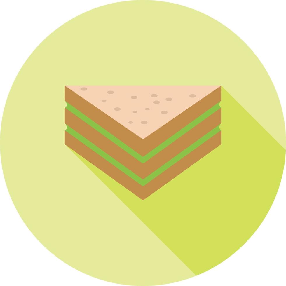 Sandwich-Symbol mit langem Schatten vektor