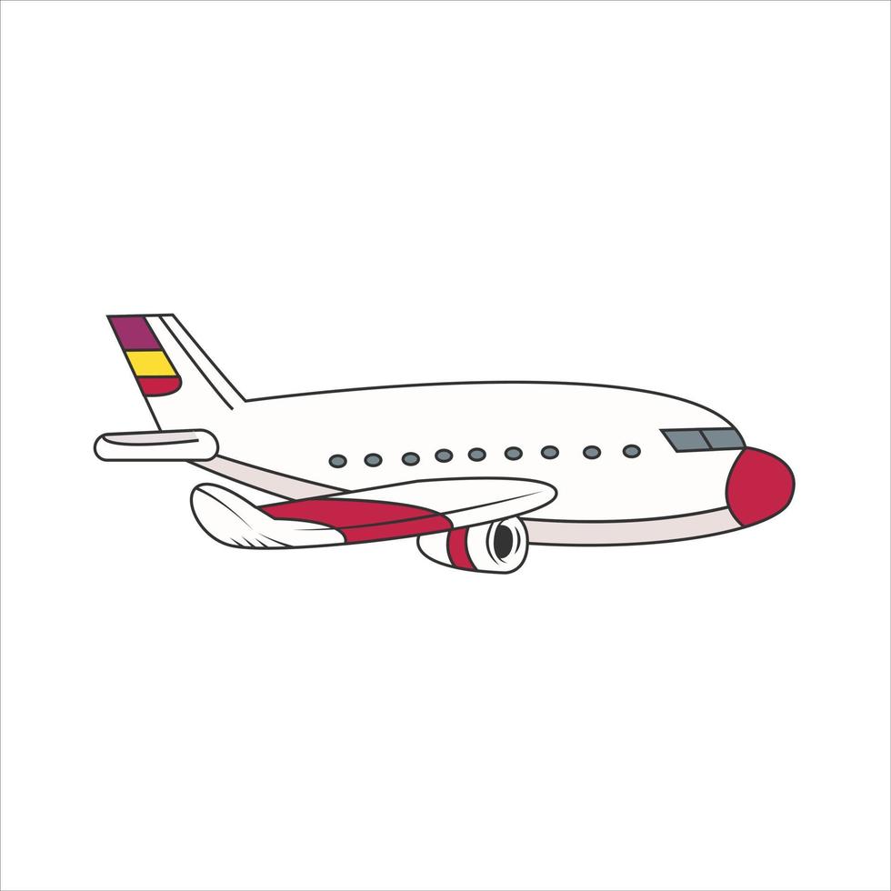 Flugzeugsymbol isoliert auf weiß vektor