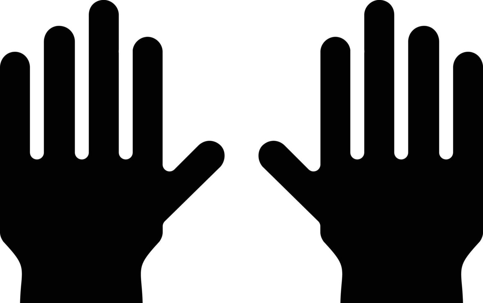 Handschuhe Glyphe-Symbol vektor