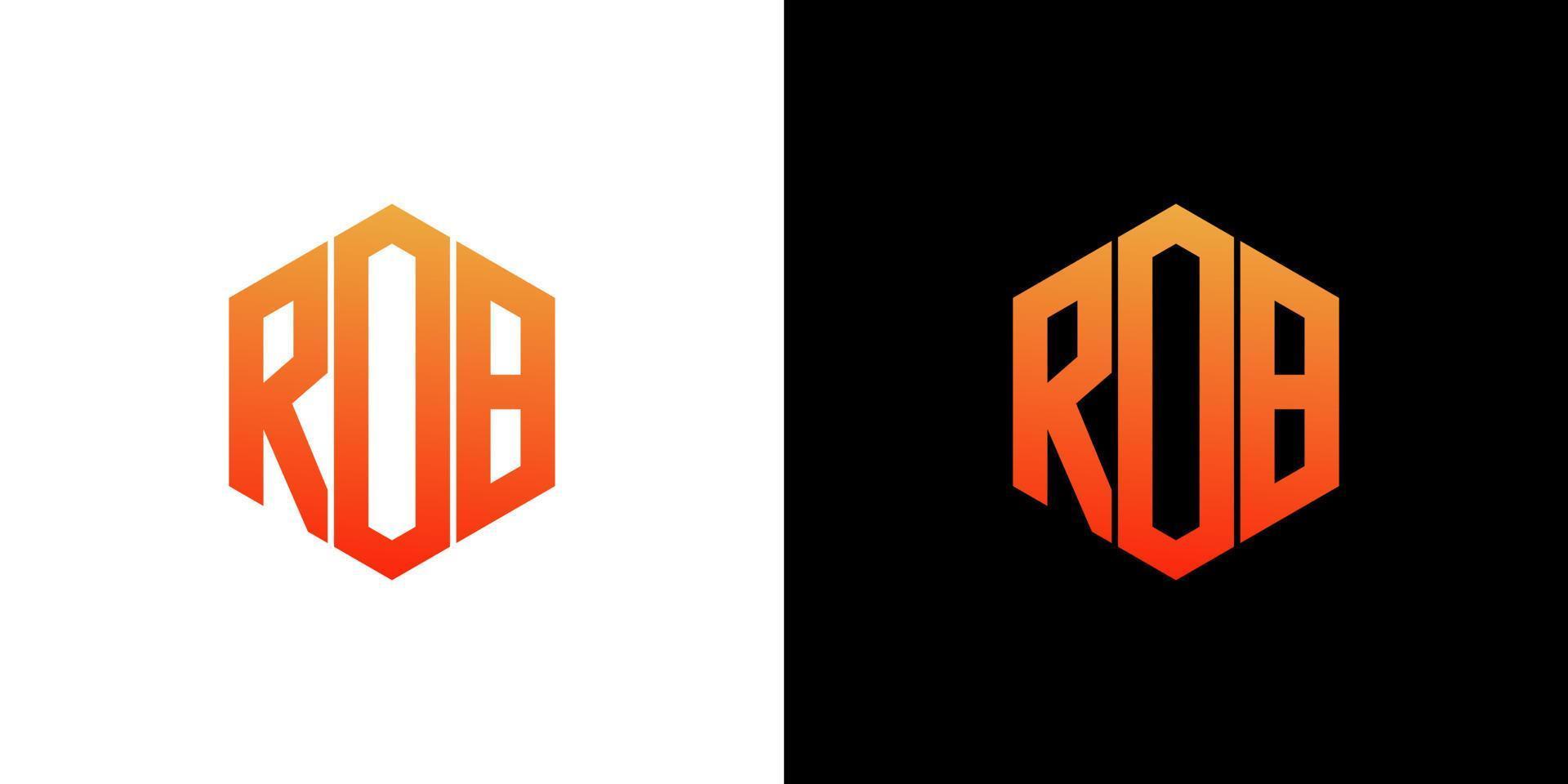 råna brev logotyp design polygon monogram ikon vektor mall