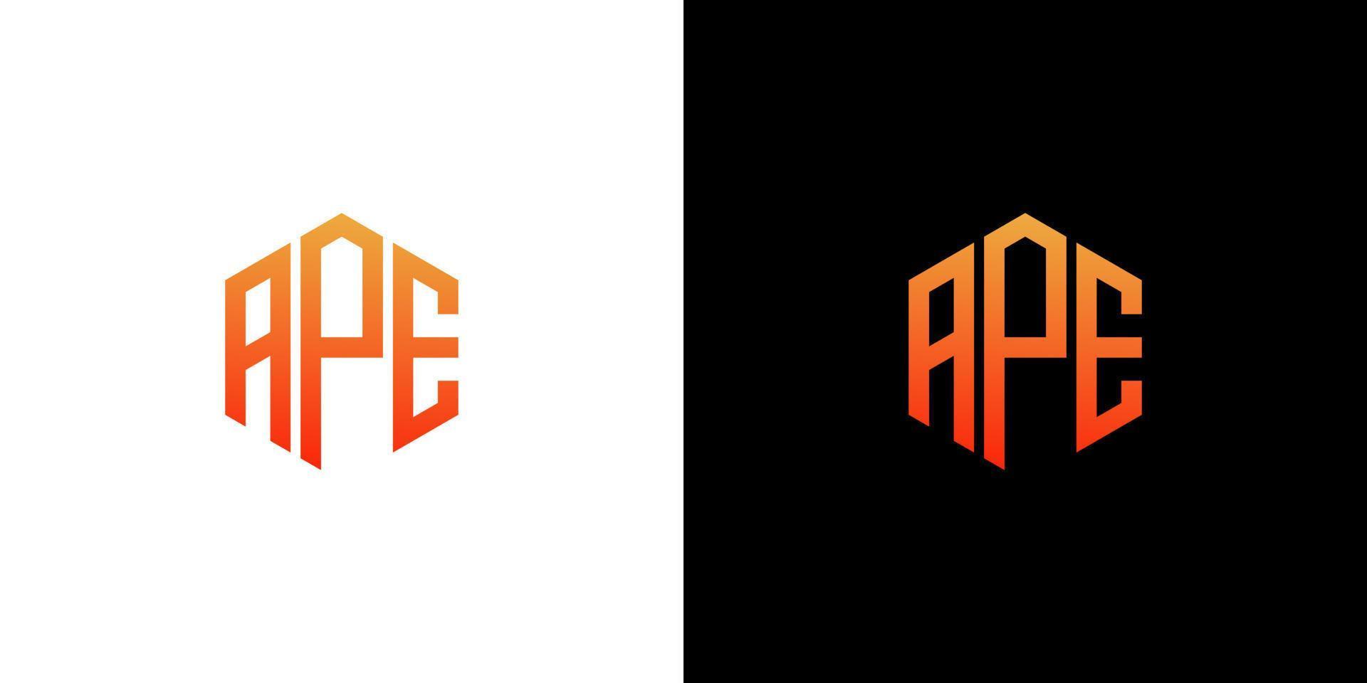 affe, brief, logo, design, polygon, monogramm, symbol, vektor, vorlage vektor