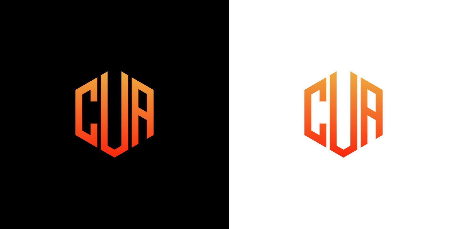 cua Brief Logo Design Polygon Monogramm Symbol Vektor Vorlage