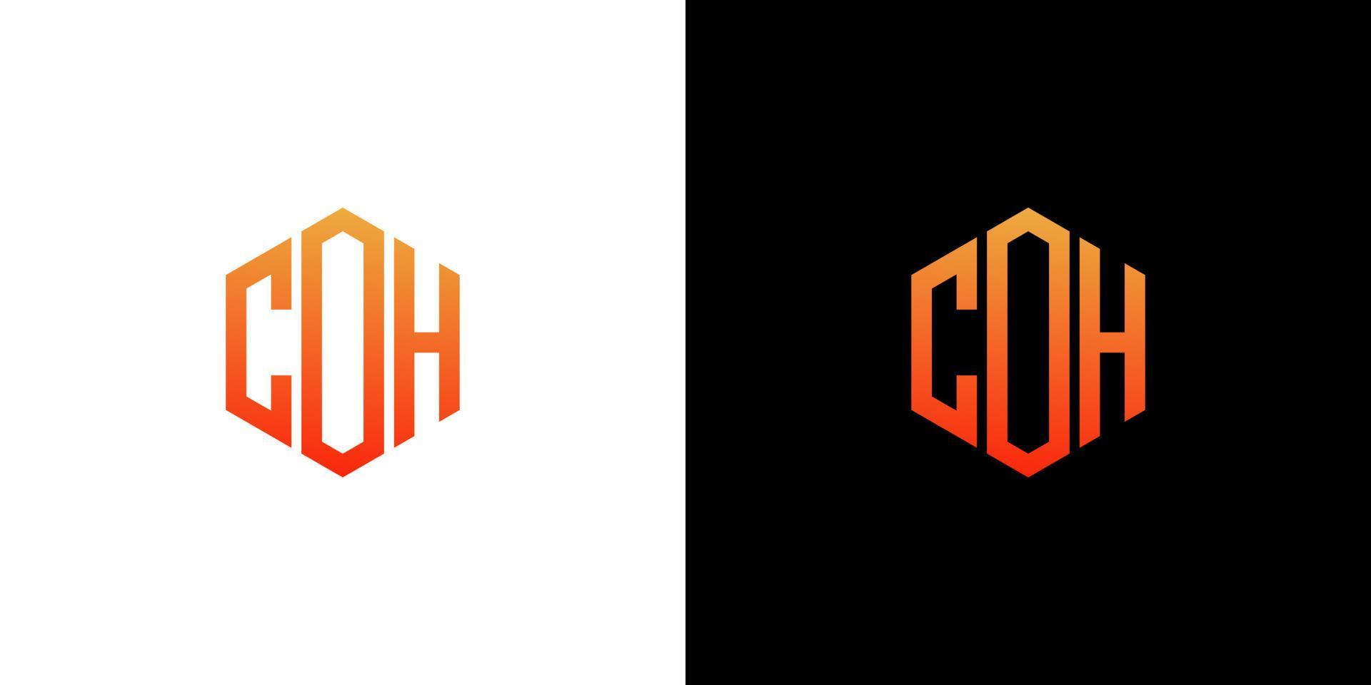 Coh-Brief-Logo-Design-Polygon-Monogramm-Symbol-Vektorvorlage vektor