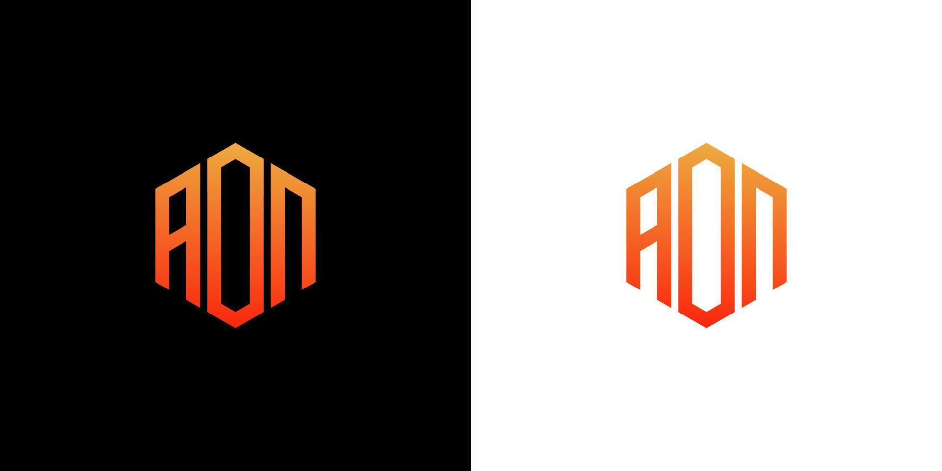 aon Brief Logo Design Polygon Monogramm Symbol Vektorvorlage vektor