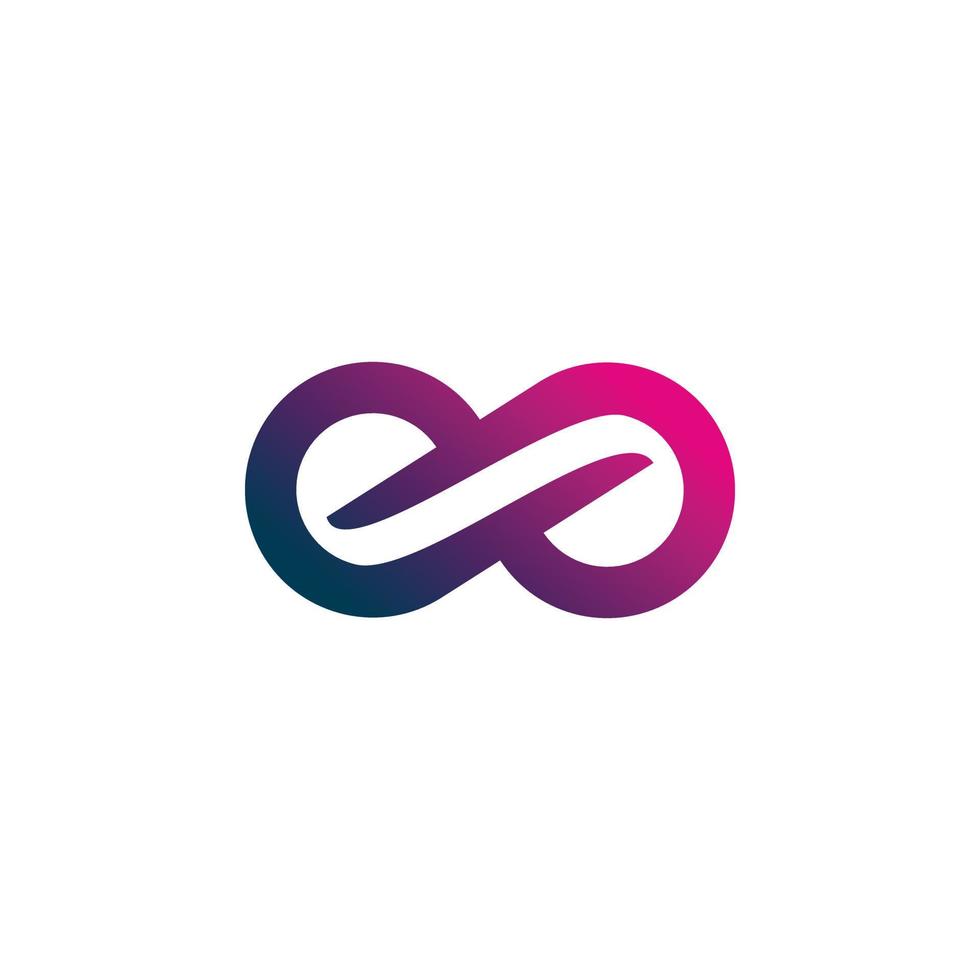 Infinity-Farbform-Logo-Design vektor