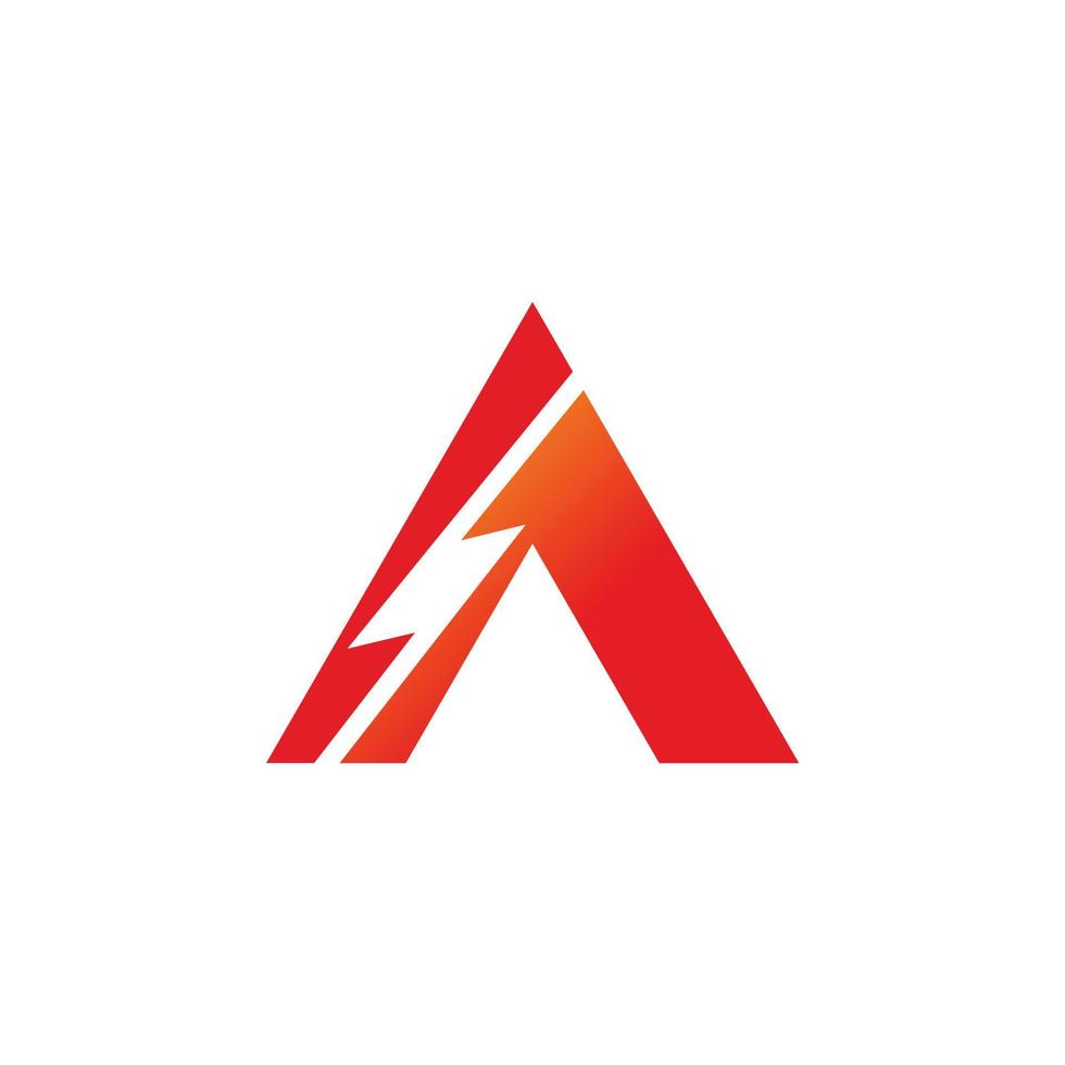 blixt- brev en logotyp design vektor