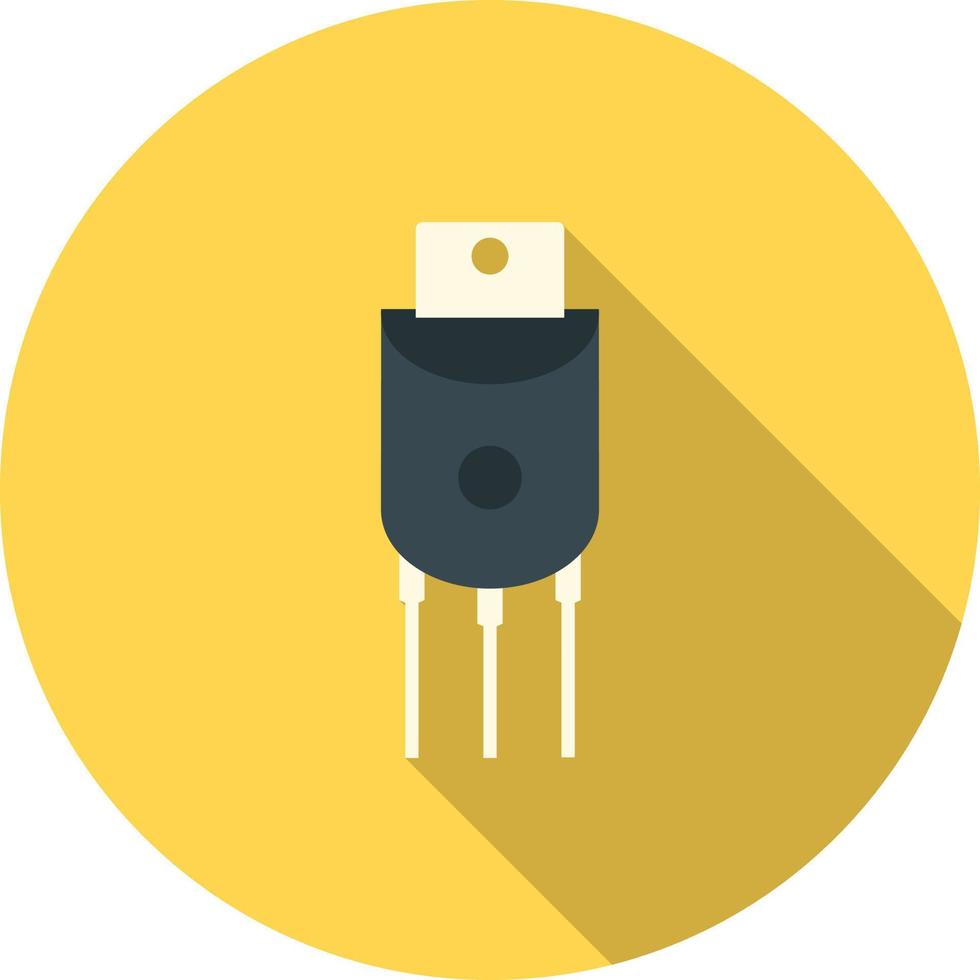 nand gate flaches langes Schattensymbol vektor