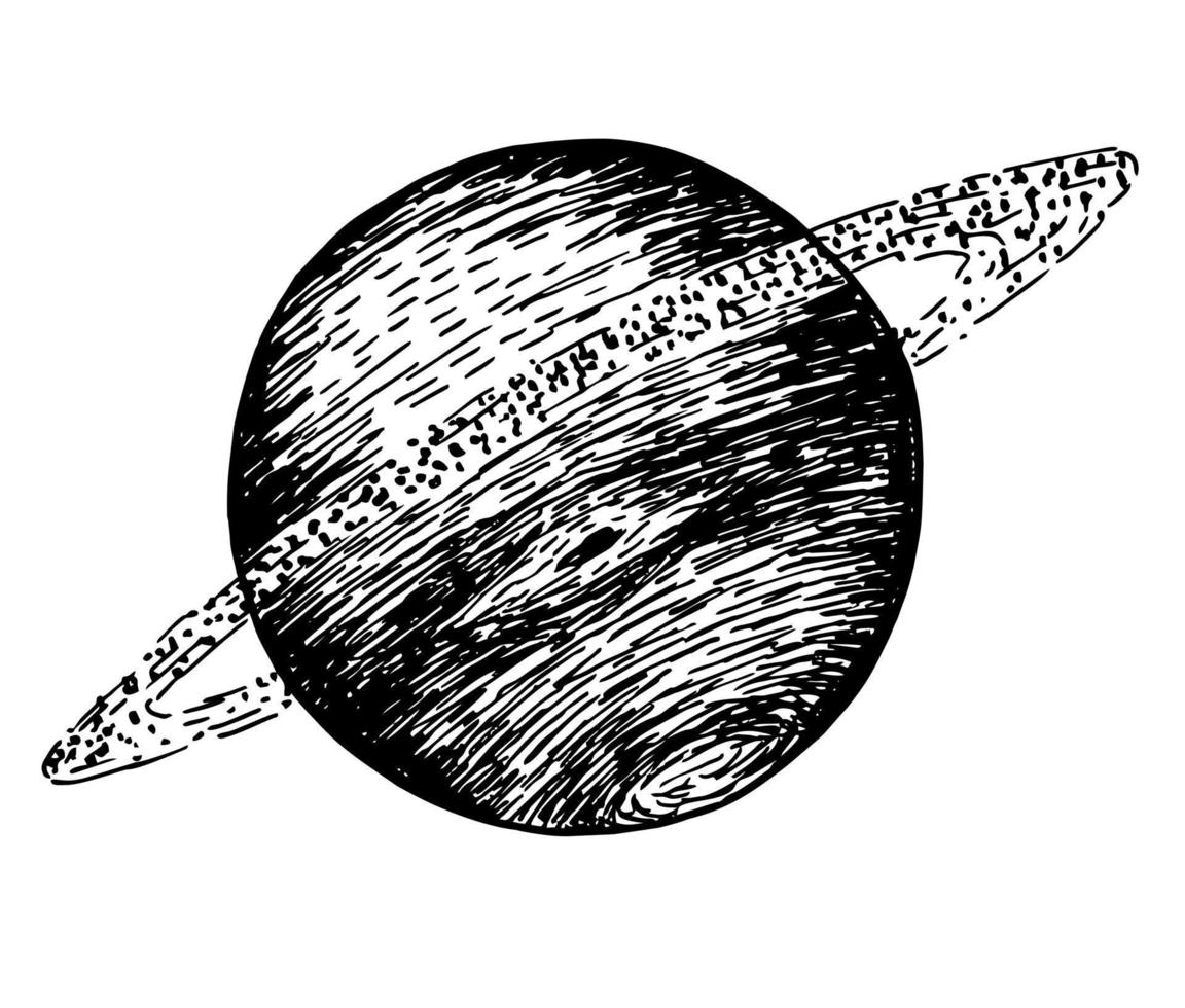 neptunliknande planet. gas jättar planeter. planet med talrik framträdande ringa systemet vektor