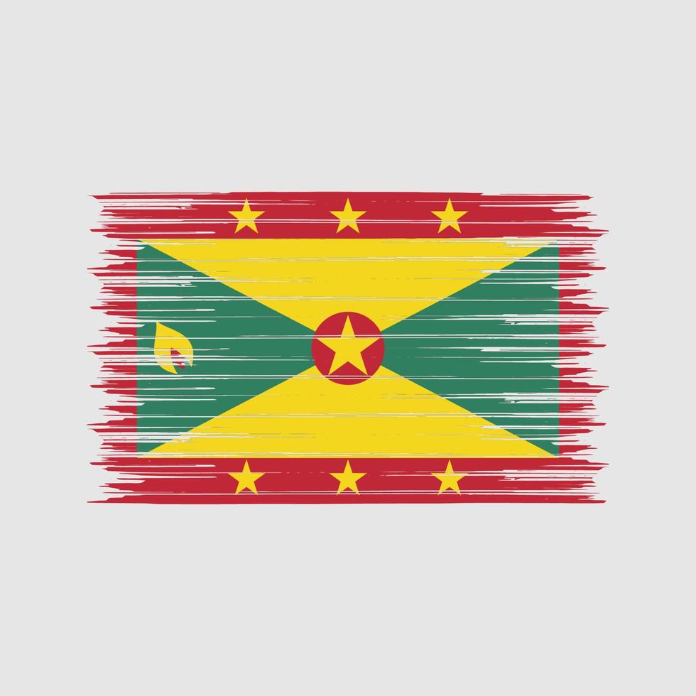 Grenada-Flagge-Pinsel. Nationalflagge vektor