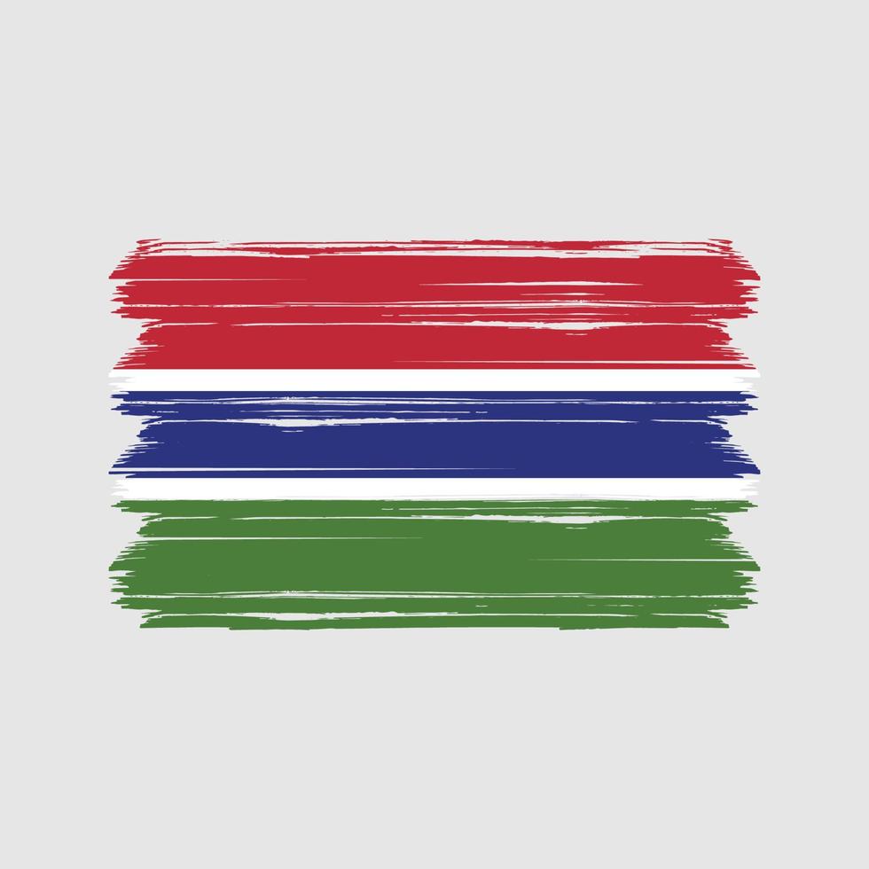 Gambia-Flaggenvektor. Nationalflagge vektor