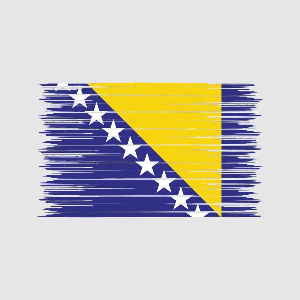 Pinsel mit bosnischer Flagge. Nationalflagge vektor